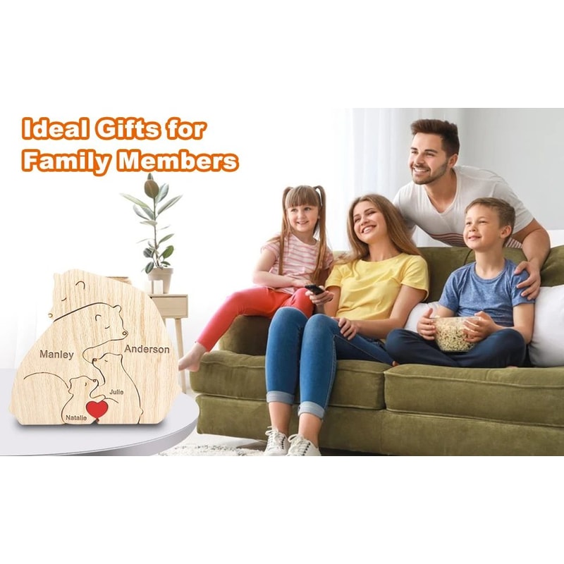 Personalized Bear Family Puzzle Ornament 7