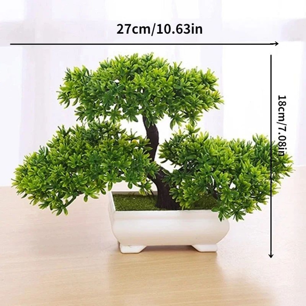 Green Artificial Bonsai Plant Table Decor 4