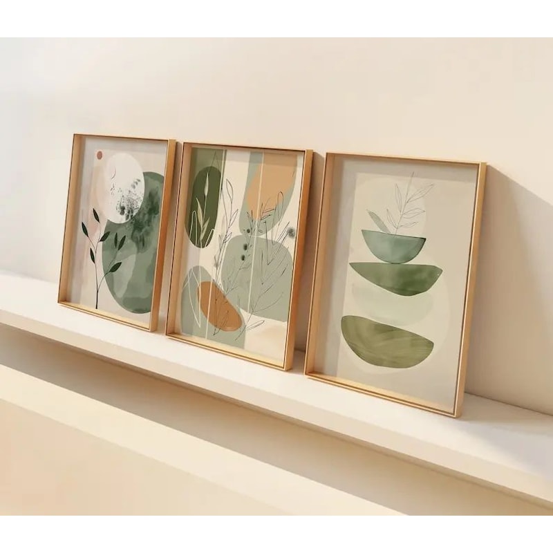 Bohemian Plant Canvas Wall Art Set 3