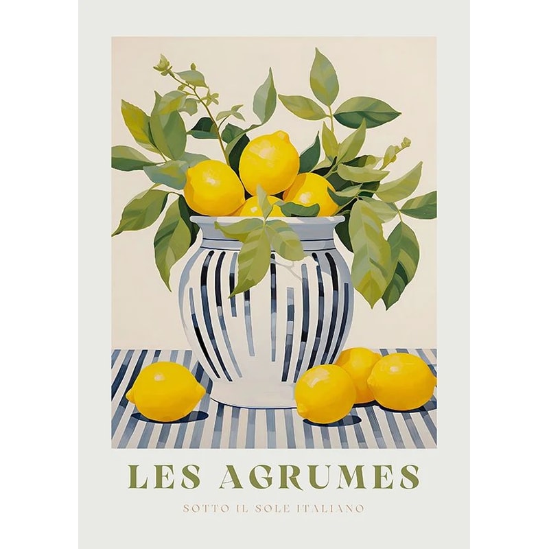 Retro Lemon Canvas Wall Art Decor 16