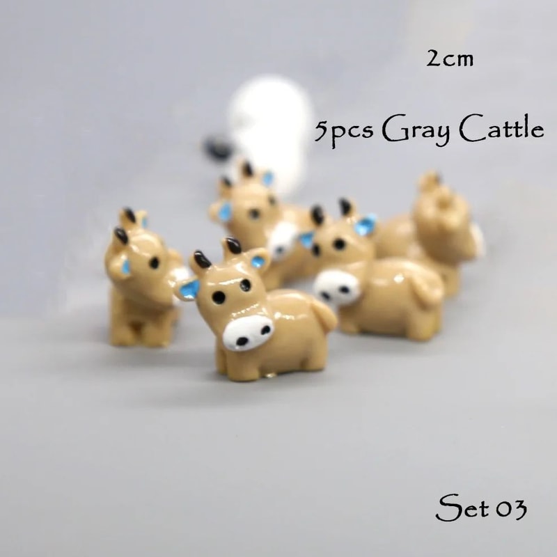 Mini Animal Fairy Garden Figurines Set 8