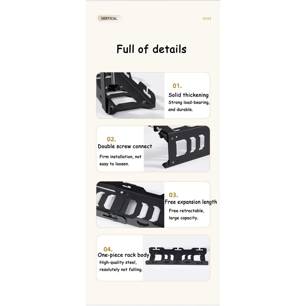 Telescopic Under Desk Cable Management Tray 7