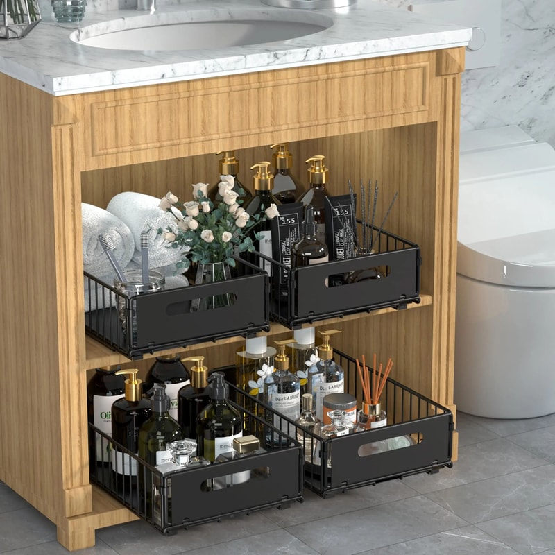 Pull Out Cabinet Spice Organizer Rack 8