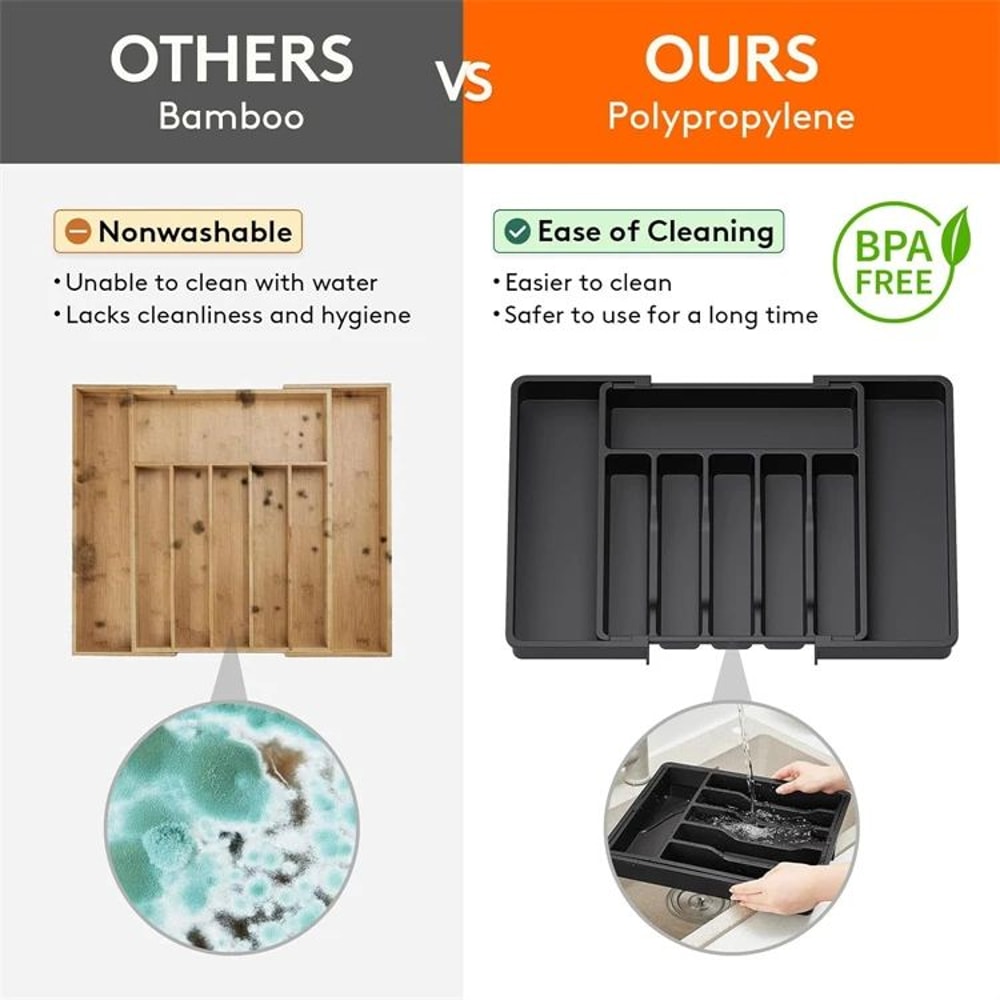 Expandable Cutlery Organizer Drawer Tray 5