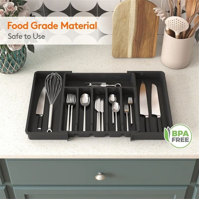 Expandable Cutlery Organizer Drawer Tray 9