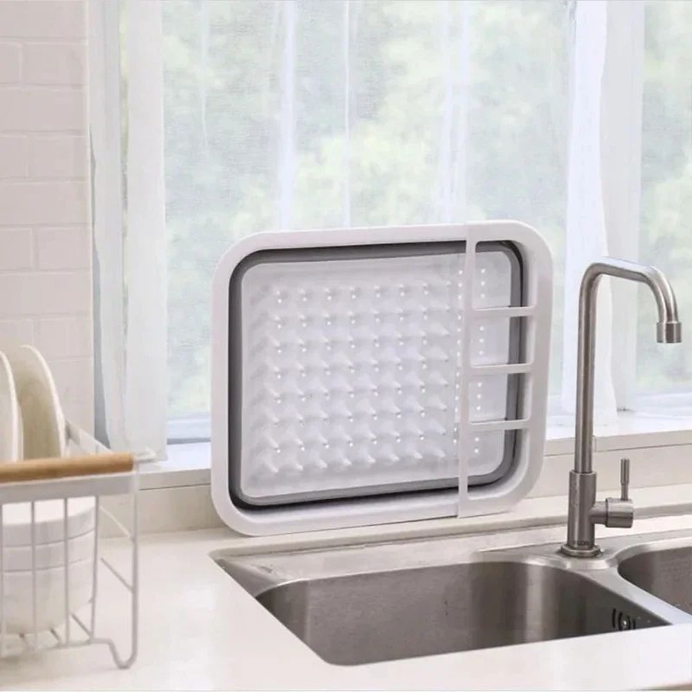 Foldable Dish Drying Rack With Drain Tray 3