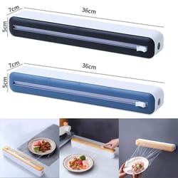 magnetic plastic wrap dispenser with cutter