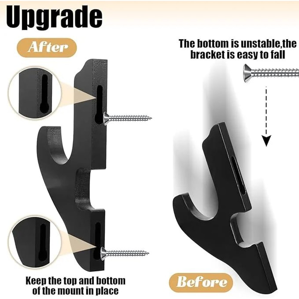 Wall Mounted Wooden Sword Display Rack 4