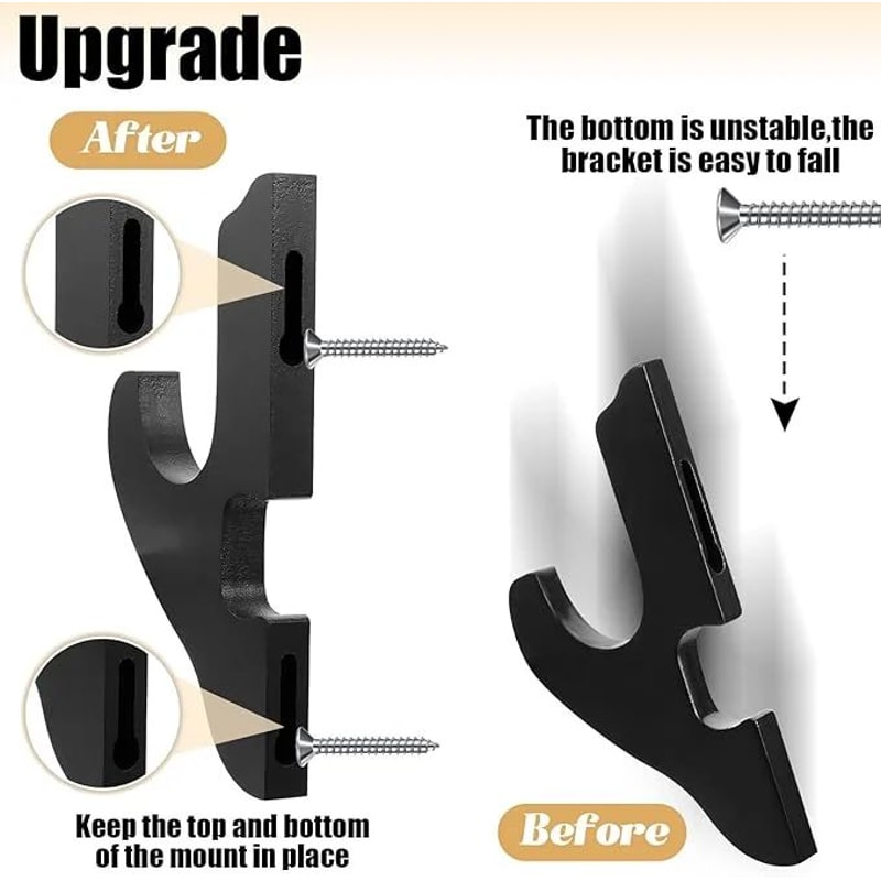 Wall Mounted Wooden Sword Display Rack 4