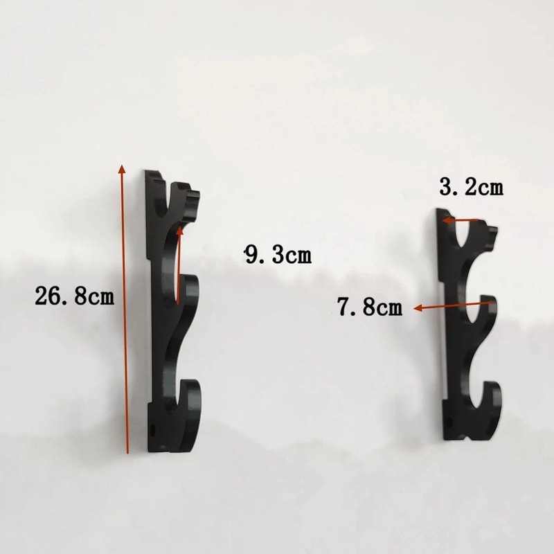 Wall Mounted Wooden Sword Display Rack 8