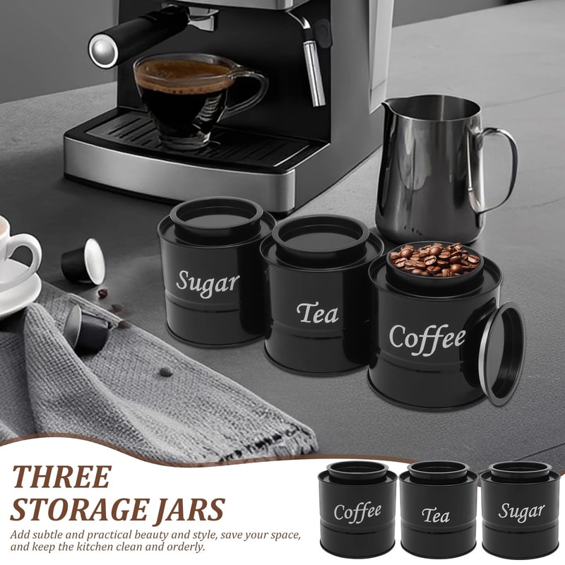 Airtight Coffee Tea Sugar Canister Set 11