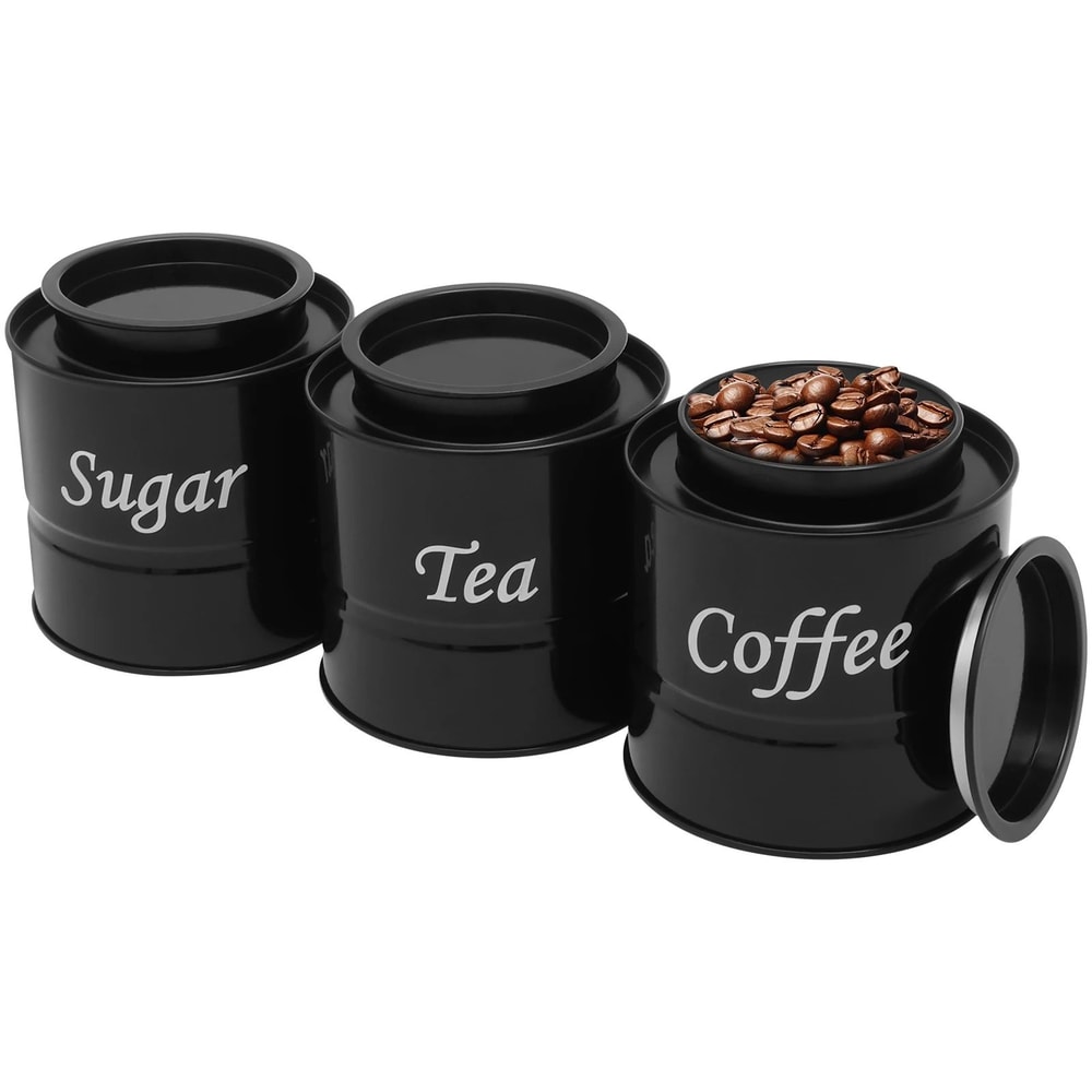 Airtight Coffee Tea Sugar Canister Set 12