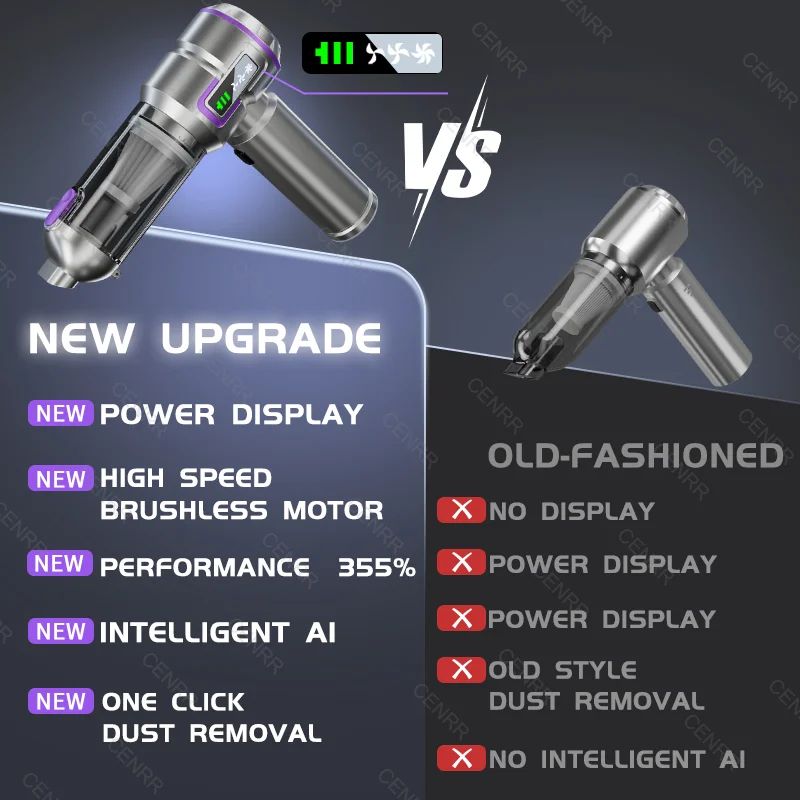 Mini Powerful Cordless Car Vacuum Cleaner 1