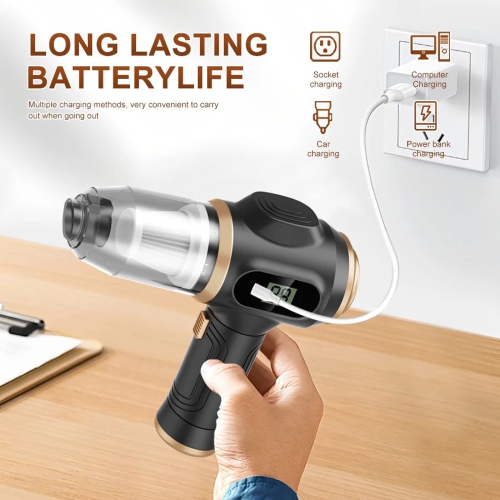 BELIBUY Portable 2 In 1 Car Vacuum And Blower 2
