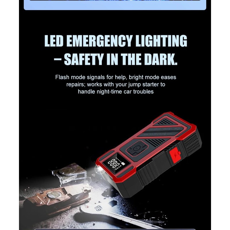 Portable 4 In 1 Car Jump Starter With Air Pump 8