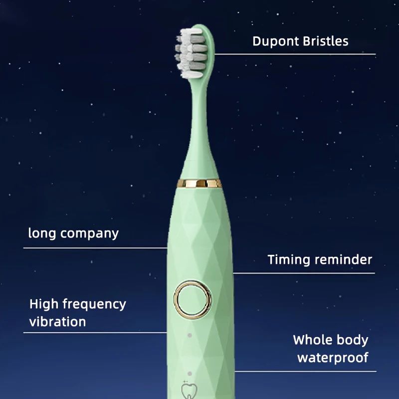 Rechargeable Electric Toothbrush With 10 Brush Heads 7