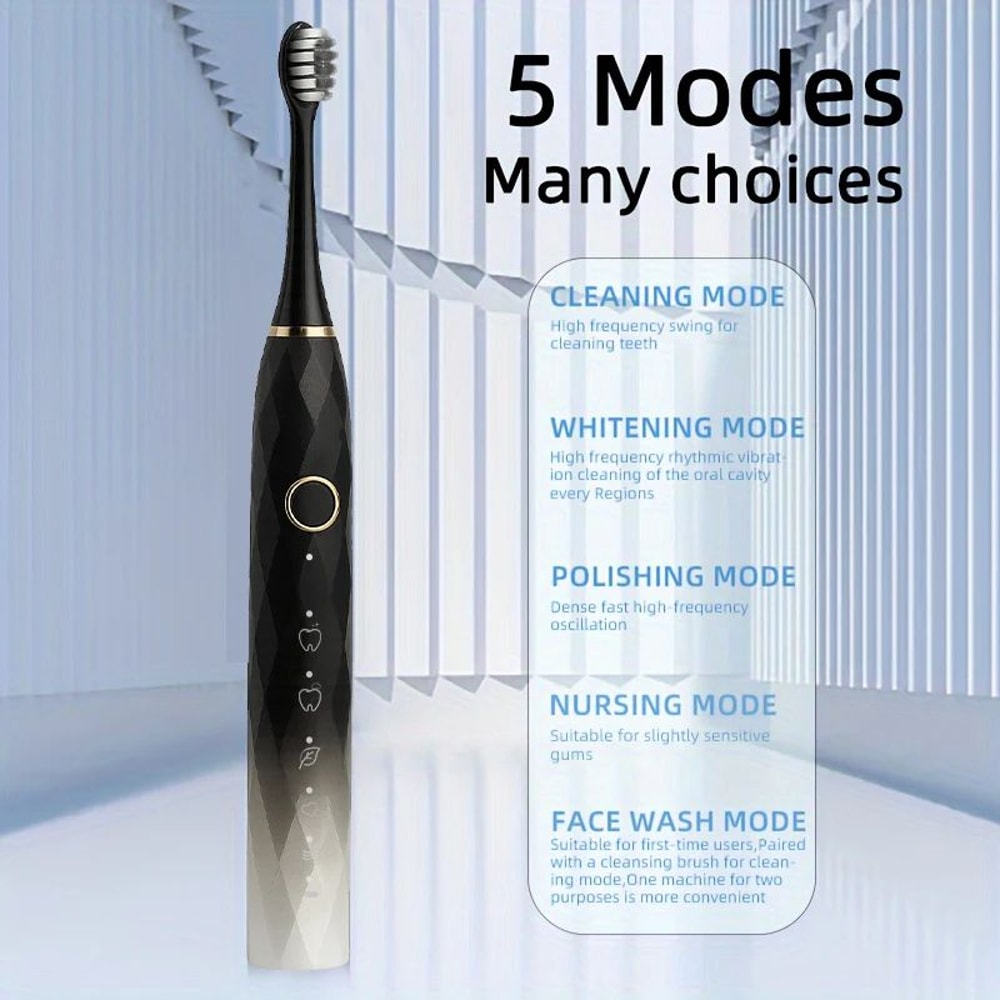 Rechargeable Electric Toothbrush With 10 Brush Heads 11