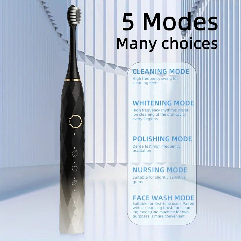 Rechargeable Electric Toothbrush With 10 Brush Heads 11