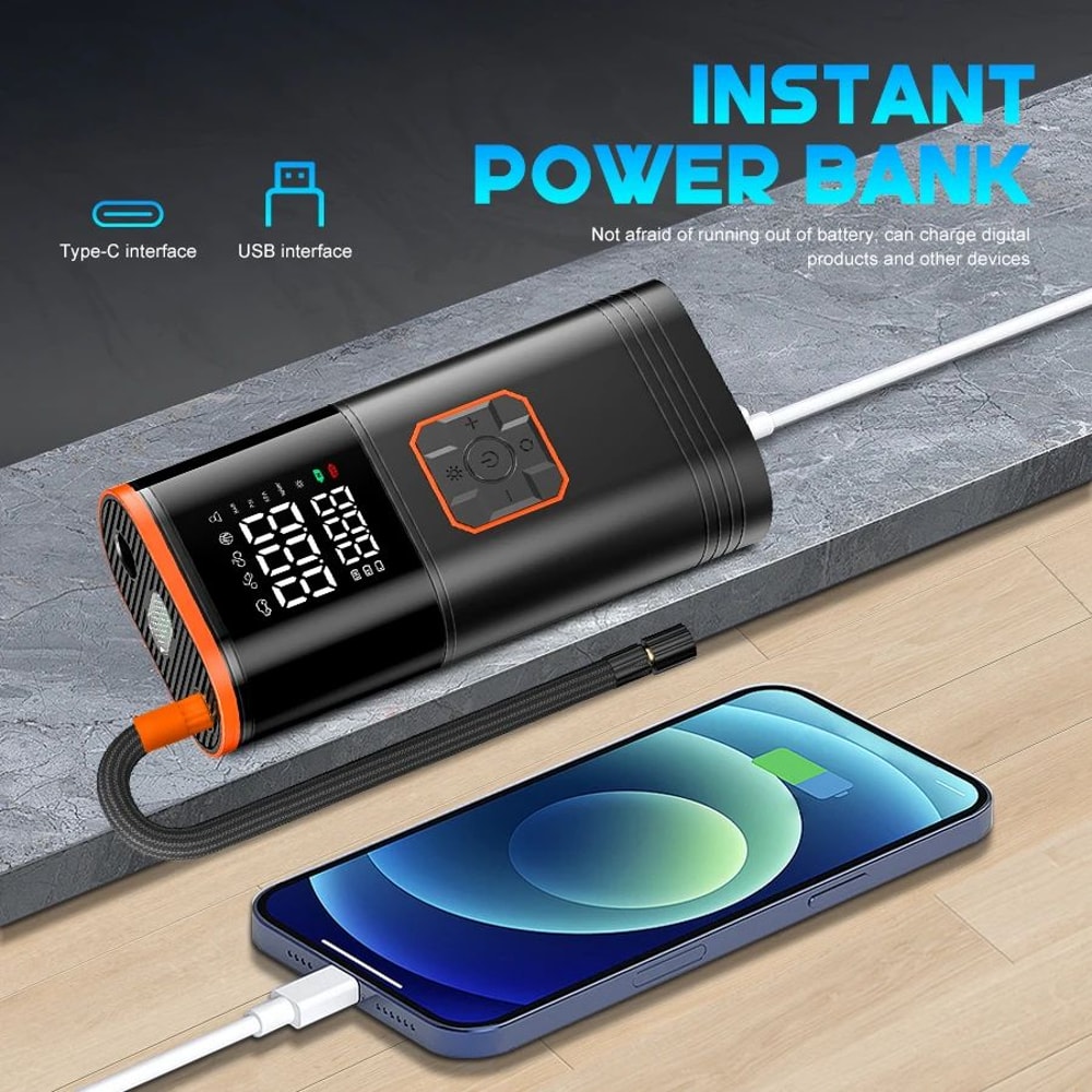 Portable Car Tire Inflator Air Pump 8