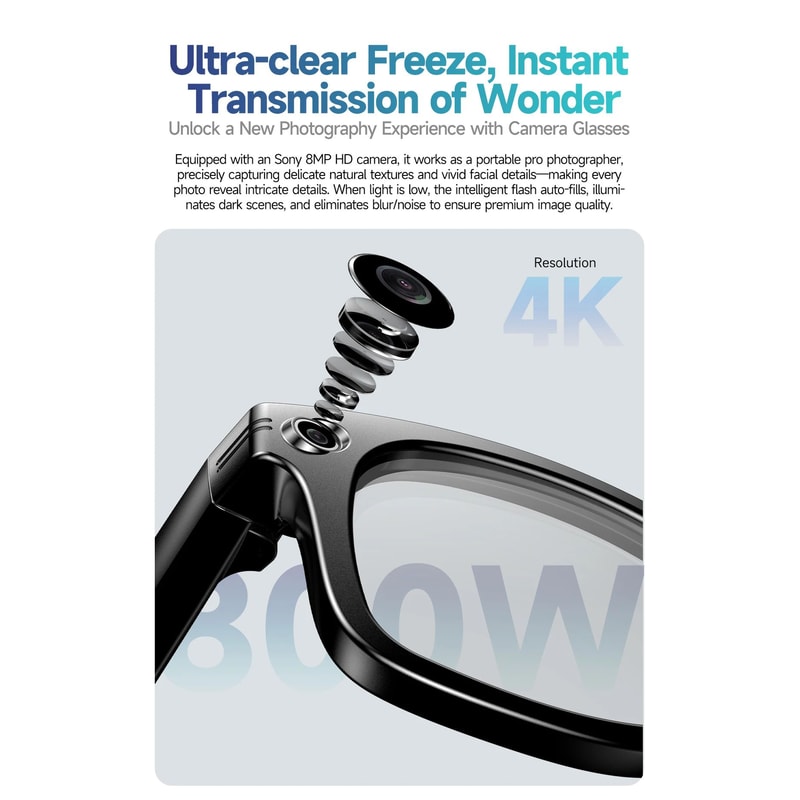 AI Smart Camera Translation Sunglasses 8