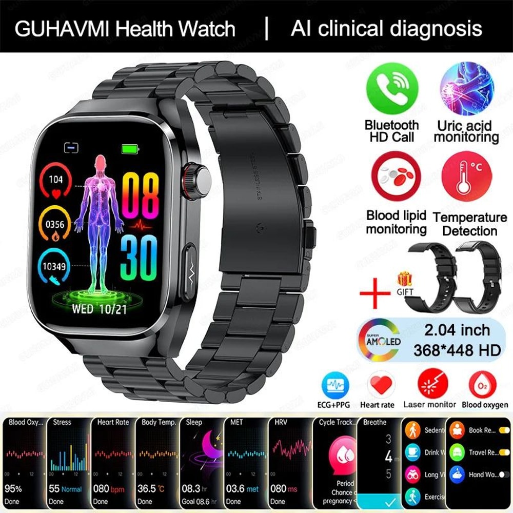 AI Health Smart Watch ECG PPG Blood Monitor 14