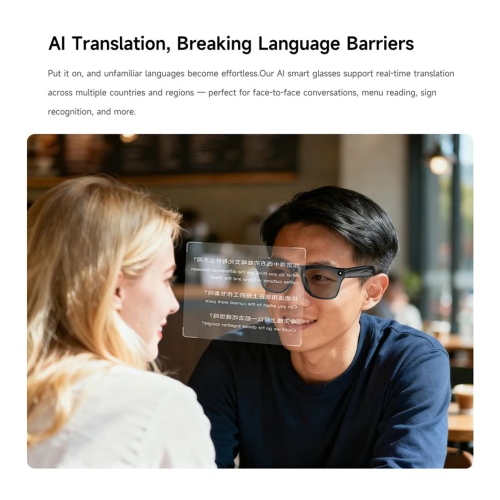 4K AI Smart Camera Translation Sunglasses 2