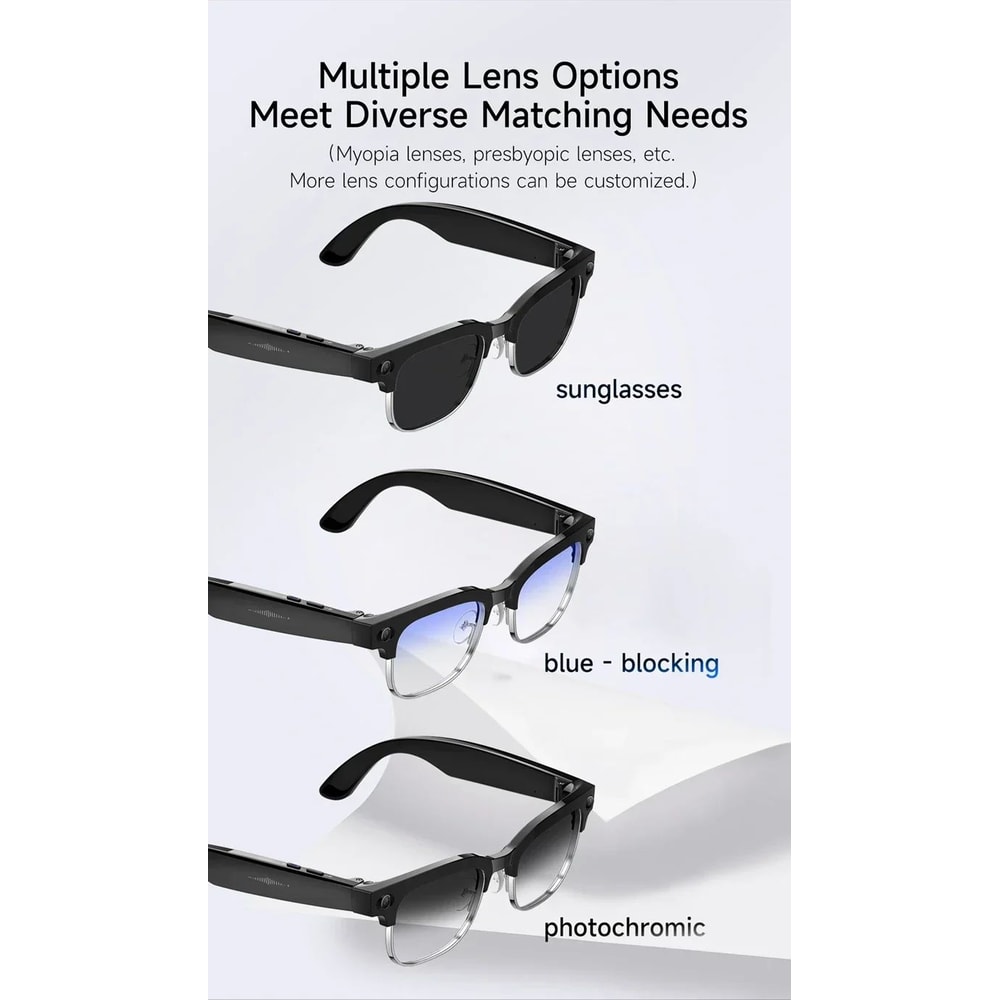 Smart AI Translation Glasses 4K Camera Bluetooth Voice Assistant 9