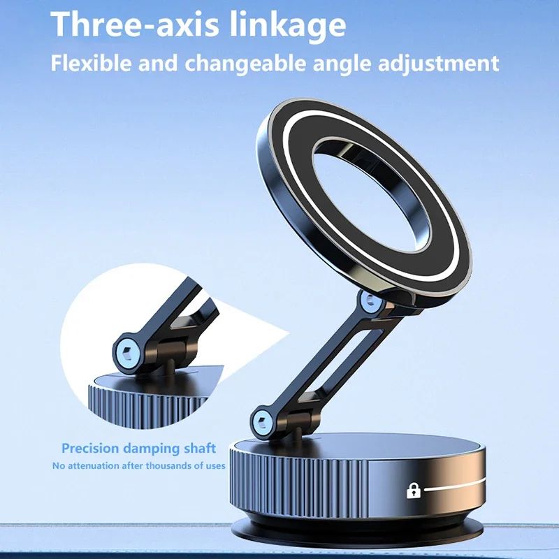 Magnetic Car Phone Holder 360 Adjustable Foldable Suction Mount 2