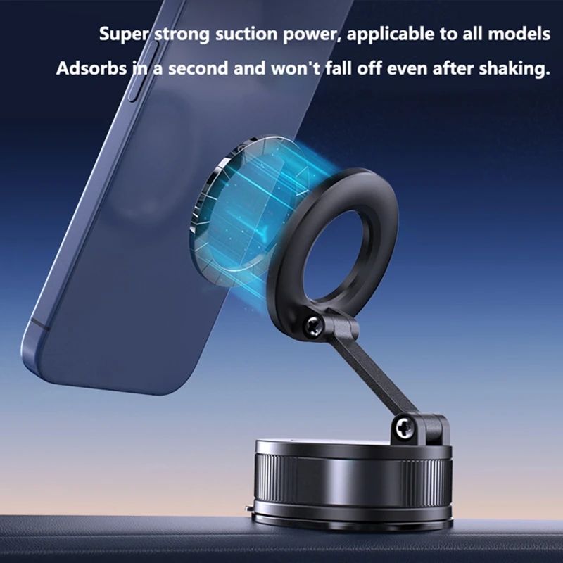 Magnetic Car Phone Holder 360 Adjustable Foldable Suction Mount 3