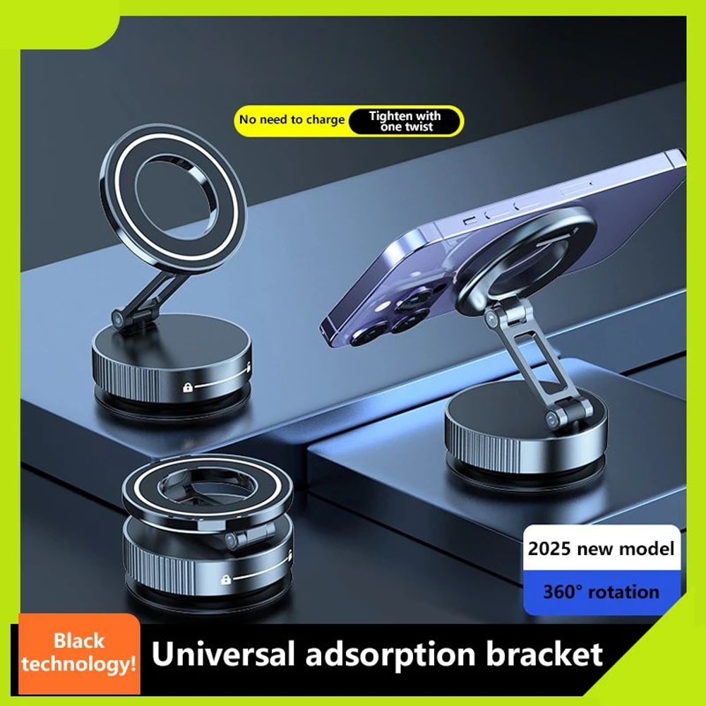 Magnetic Car Phone Holder 360 Adjustable Foldable Suction Mount 9