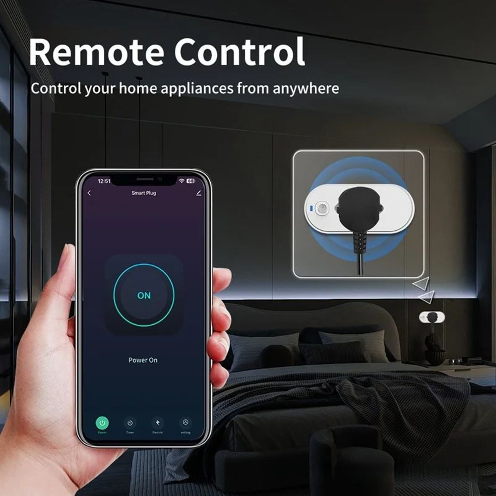 Smart WiFi Plug 16A Power Monitoring Voice Control Socket 6