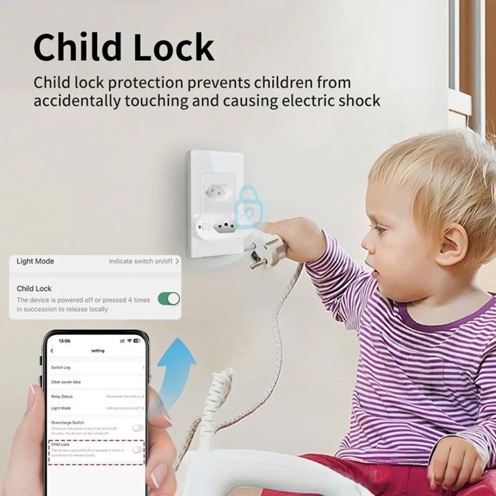 Smart WiFi Plug 16A Power Monitoring Voice Control Socket 9