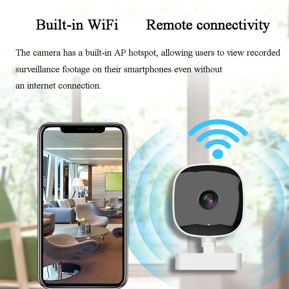 Mini 4K WiFi Security Camera Night Vision Waterproof Two Way Audio 5