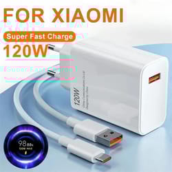 120w ultra fast charging cable type c turbo charger