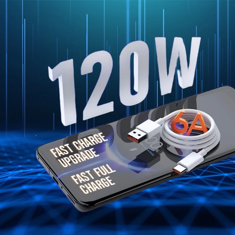 120W Ultra Fast Charging Cable Type C Turbo Charger 1