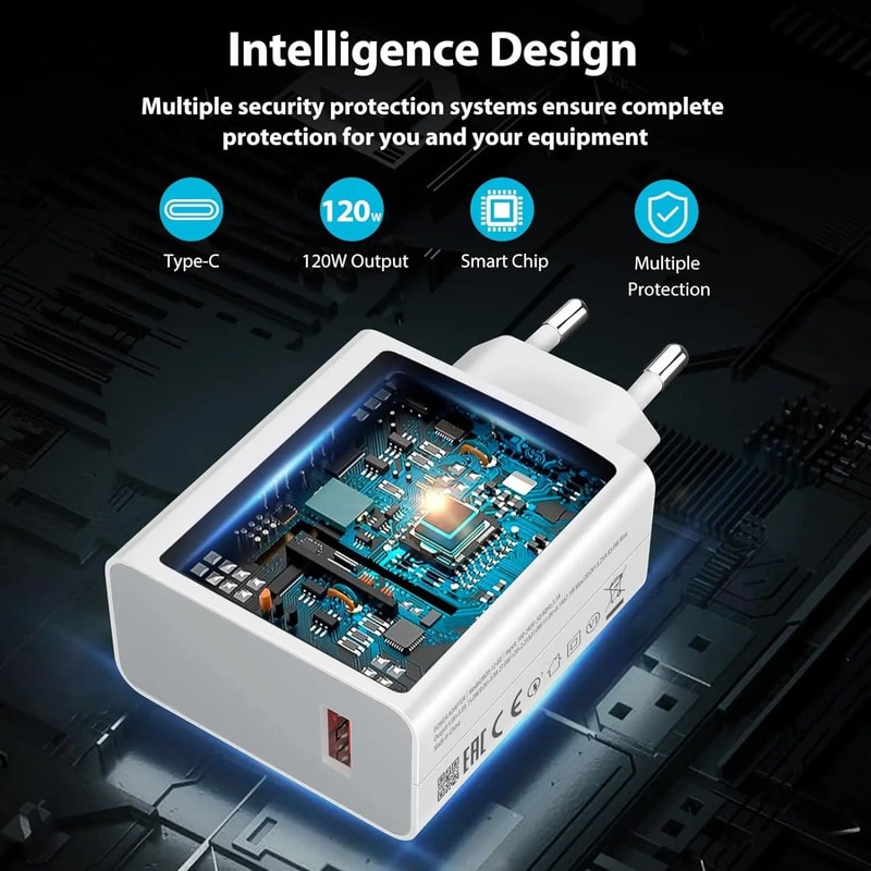 120W Ultra Fast Charging Cable Type C Turbo Charger 7