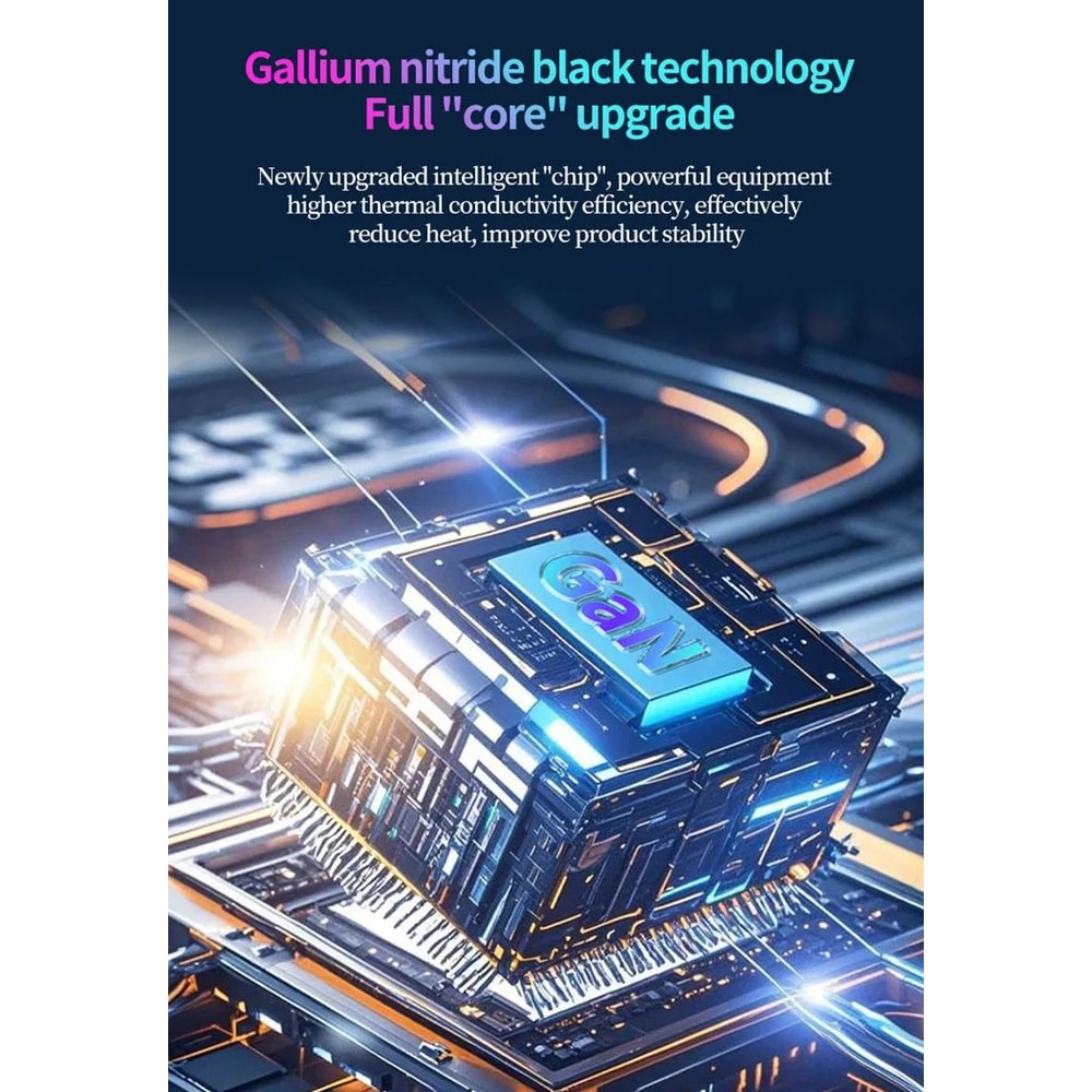 GaN Super Fast Charger Compact Portable Multi Protection Charging Head 7