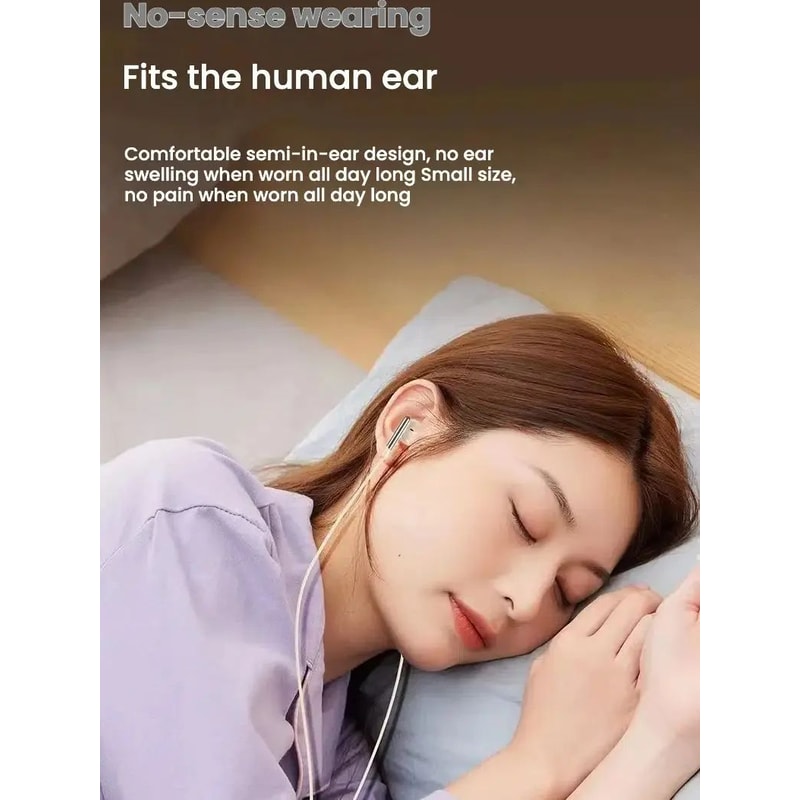 Type C Wired Earbuds HiFi Stereo Sport Headphones 12M 8