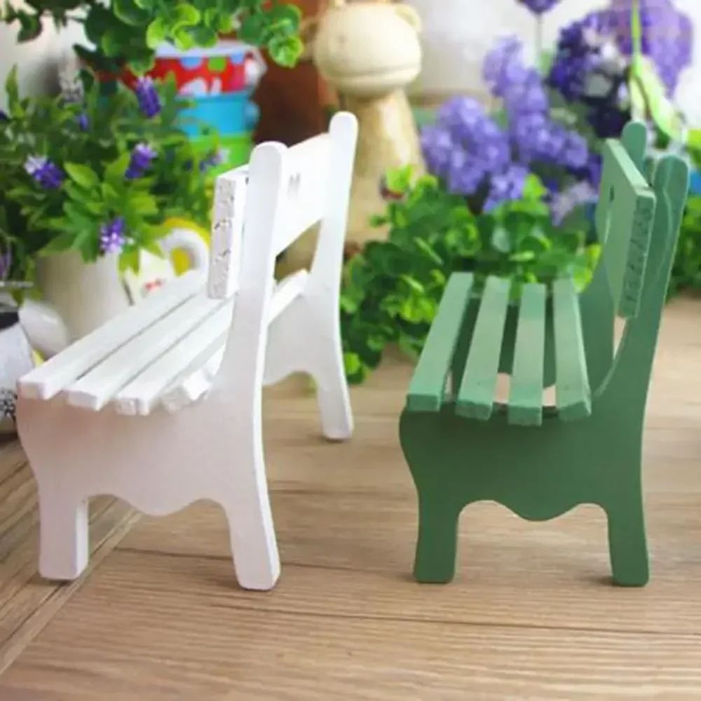 Mini Wooden Bench Fairy Garden Decoration 9