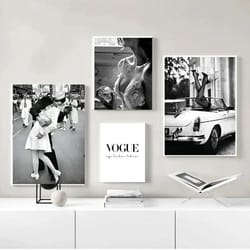 vintage woman perfume canvas wall art