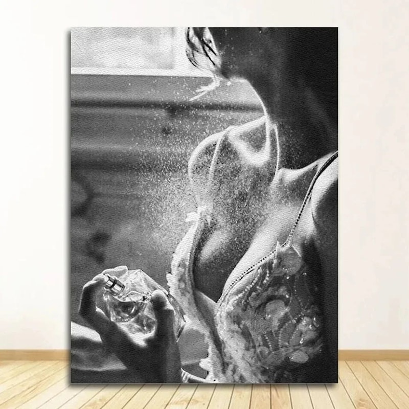 Vintage Woman Perfume Canvas Wall Art 10
