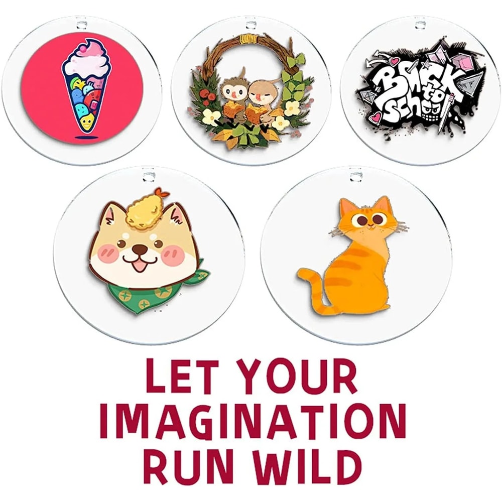 Clear Acrylic Round Ornament Blanks For DIY Craft 6