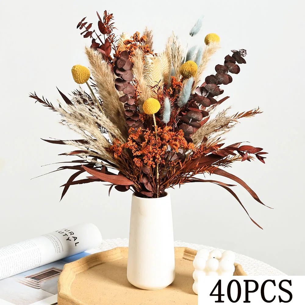 Boho Preserved Pampas Flower Bouquet 9
