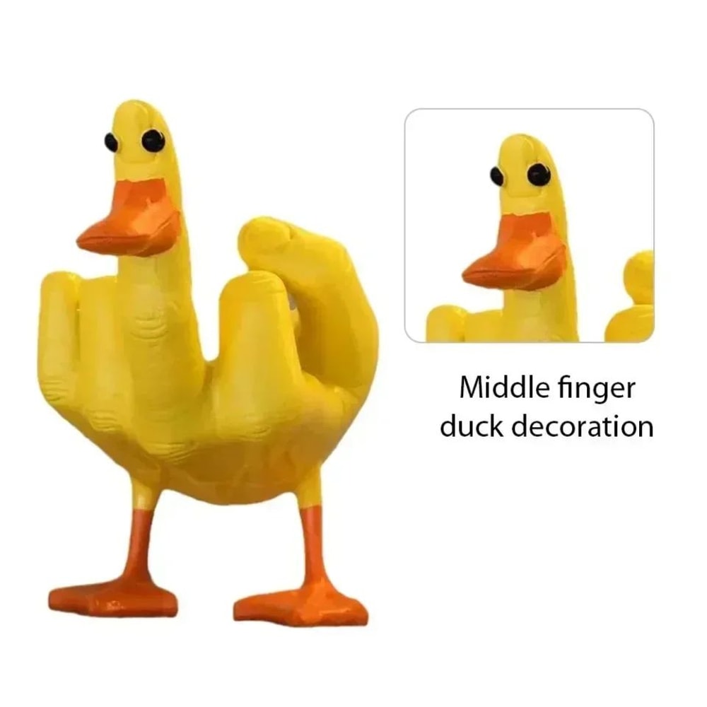 Funny Middle Finger Duck Statue 6