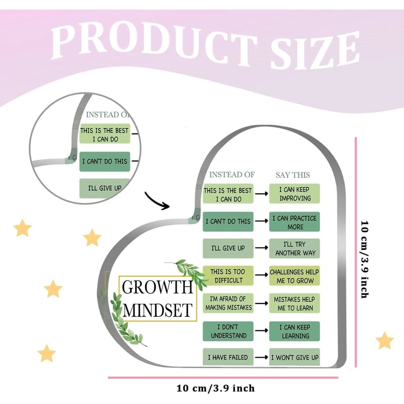 Growth Mindset Acrylic Inspirational Decor For Home Or Office 1
