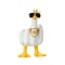 Funny Duck Resin Figurine With Glasses Cute Desk Decor 5