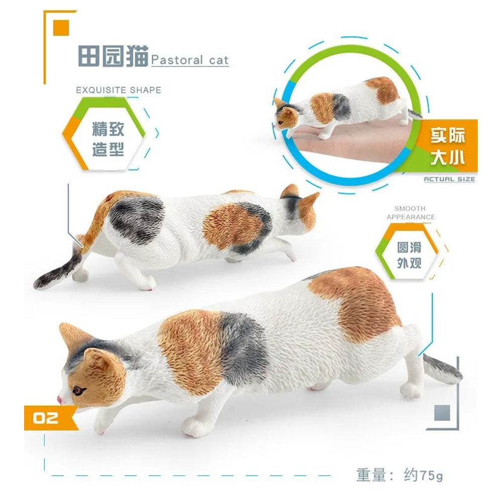 Cute Orange Cat Figurine Mini Lying Pet Desktop Decor 8