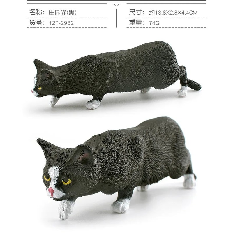 Cute Orange Cat Figurine Mini Lying Pet Desktop Decor 11