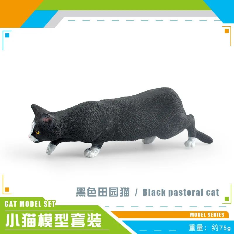 Cute Orange Cat Figurine Mini Lying Pet Desktop Decor 21