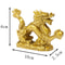 Golden Chinese Dragon Figurine Zodiac Lucky Desktop Decor 4
